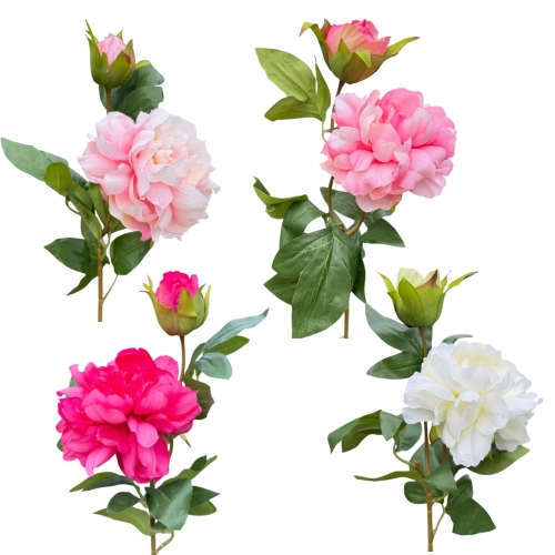 Peonia wazonowa z pąkiem - karton 24szt mix (FA3368)