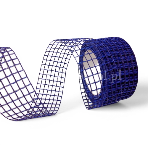 Wstążka kratka sztywna 1szt kobalt