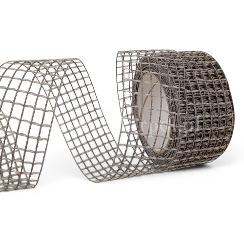 Wstążka kratka sztywna 1szt grafit 