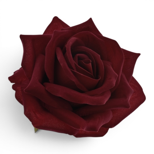 welurowa róża, olbrzymia 6szt dr.red (ART276)