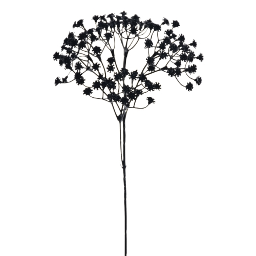 plastikowe kwiatki gipsówki 6szt black (SUN455)