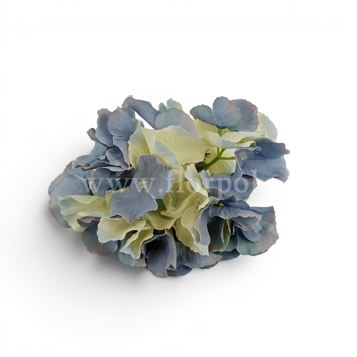 Hortensja wyrobowa z kretonu 1szt # autumn blue (3CLE18)