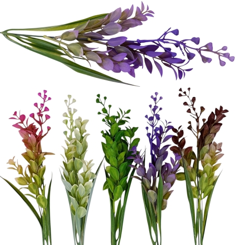 Trawa, drobne liście i kwiatostany - dodatek - karton  288szt mix (Z61102A)