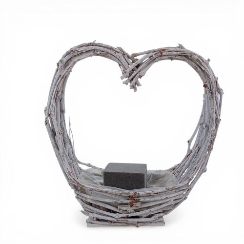 Baza cementowa w kształcie serca 1szt biały