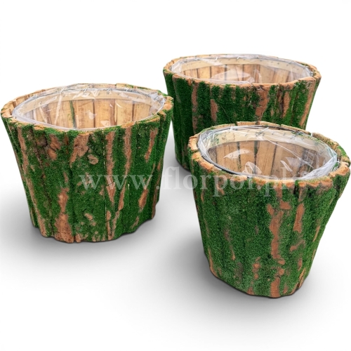 Osłonka okrągła omszona kpl 3szt zielony (TRE25ND0487)