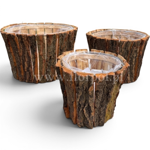 Osłonka okrągła omszona kpl 3szt brązowy (TRE25ND0487)