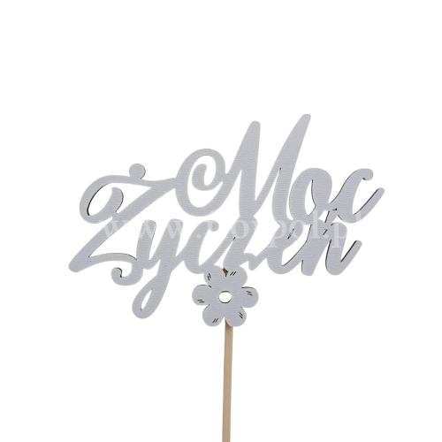 Topper - Moc życzeń 10szt biały