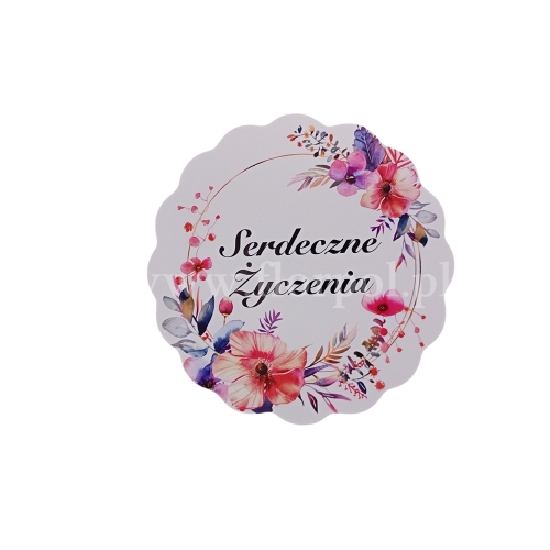Pik okolicznościowy -  Serdeczne życzenia  5szt mix