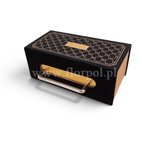 box welurowy - szkatułka 1szt czarny (H2504296)