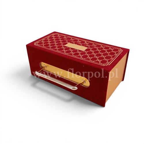 box welurowy - szkatułka 1szt czerwony (H2504296)