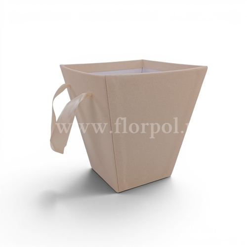 Welurowy box trapez otwarty h20 7szt ecru (H2504292)