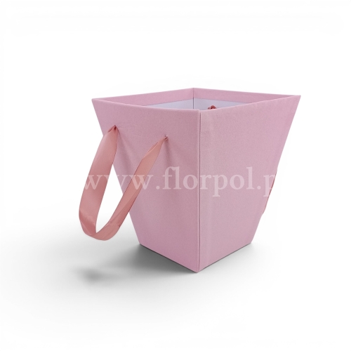 Welurowy box trapez otwarty h20 7szt jasny róż (H2504292)