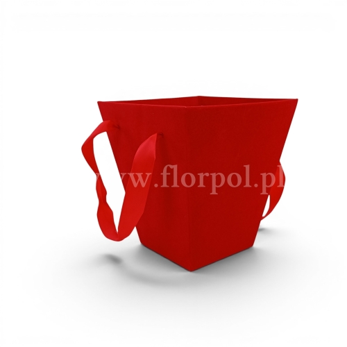 Welurowy box trapez otwarty h20 7szt czerwony (H2504292)