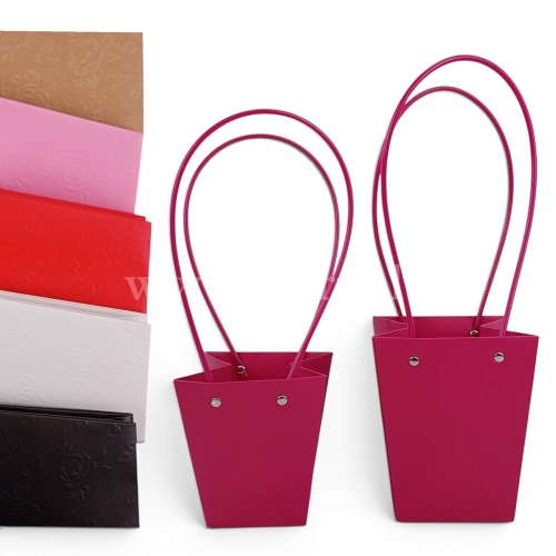 Torebka impregnowana tłoczona w róże  12szt mix  (H2510323)