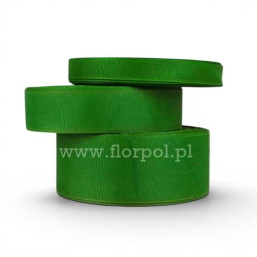 wstążka atłasowa Ryps intensywna zieleń #10