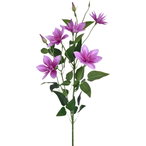 Clematis gałązka 7 kwiatów 1szt #2385 pink  (SUN508)