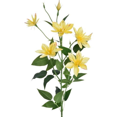 Clematis gałązka 7 kwiatów 1szt #2931 lemon (SUN508)