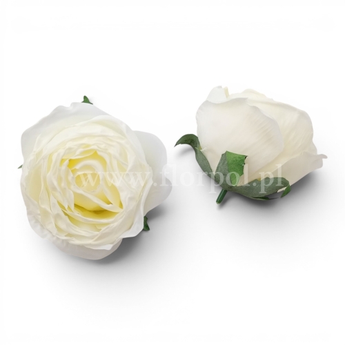 róża vintage wyrobówka 12szt ecru (KDGW225A)