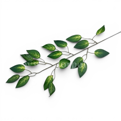 gałązka liście beniamina h 60cm 12szt ciemna zieleń/jasna zieleń (L218-7