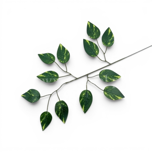 gałązka liście beniamina h 45cm 12szt ciemna zieleń/jasne plamy (L212-6)