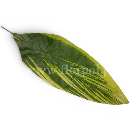 liść łezka 12szt zieleń/j.zieleń  pasy(F68-20)