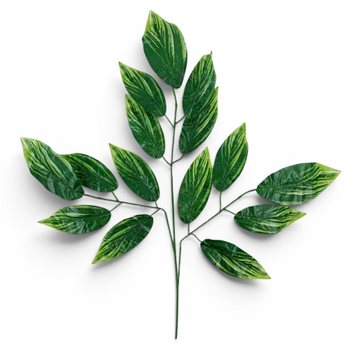 gałąź - liście łezka 12szt odc.zieleni  (B3/15)