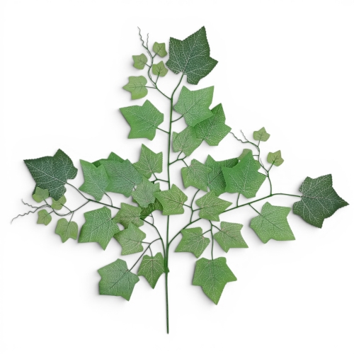 liście winorośli na gałązce 12szt bladozielony/ciemna zieleń/rózowa żyłka (JWL003)  