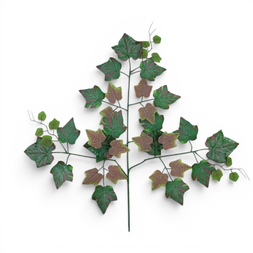 gałąź winorośli z wąsem 12szt  ciemna zieleń/kakao (L930H)