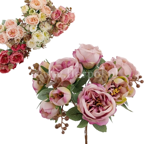 Bukiecik dzikich róż - karton 12szt mix 1 (HD9451)