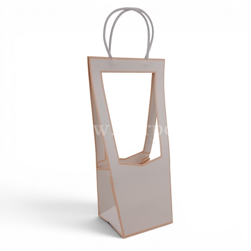 Torba/box kwiatowy S otwarty 5szt biały (CF019486)