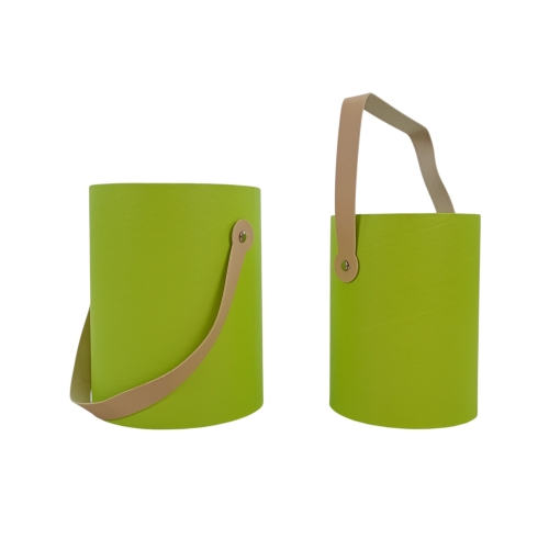 zestaw 2x flower box z rączką - pasek 2szt j.zieleń  (TCFB7027)