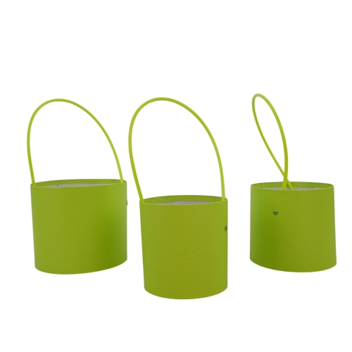 zestaw 3x flower box z rączką - kabel 3szt j.zieleń  (TCFB7019)