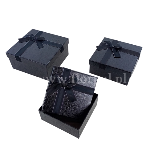 Box kwadrat, skaj kpl 3szt czarny (H2404404)
