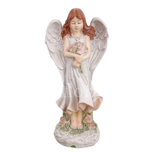 figurka anioła z kwiatami 1szt  ecru (QTY725051DZ)