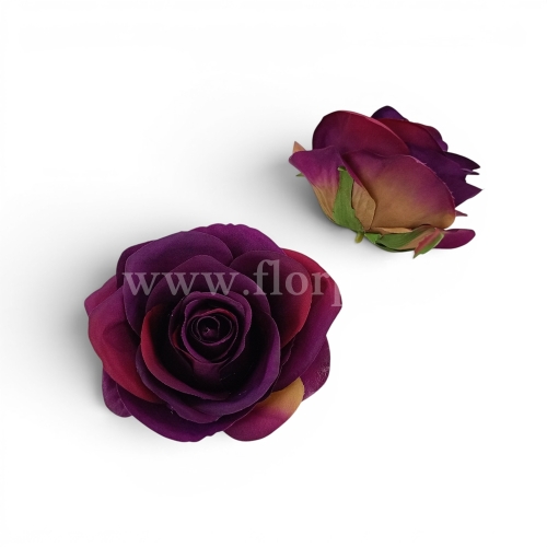 Róża cieniowana 12szt #1504 DR PURPLE (SUN385)