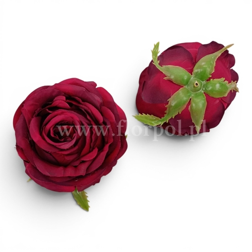 róża pełna - wyrobówka 12szt #2253 burgundy (SUN891)