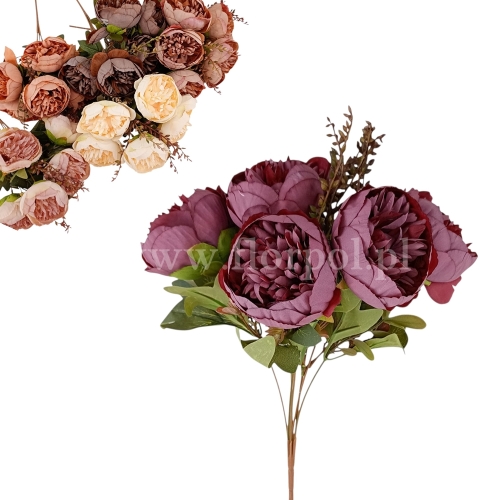 Peonia bukiet - karton 12szt  mix 2 (HS12680)