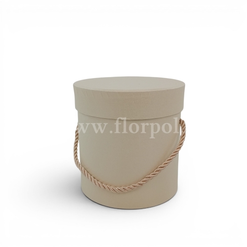Flower box walec, perłowa poświata 1szt Cream (W5070/1)