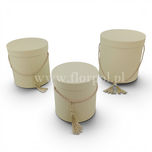 Box walec z chwostem kpl 3szt waniliowy  (H2404312)