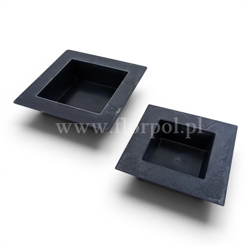 Osłonka z grubego plastiku, kwadrat M 1szt b.grey (PO210-25)