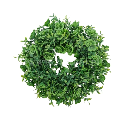 Wianek sukulent/różyczka fi30 1szt green (Q66-0384)
