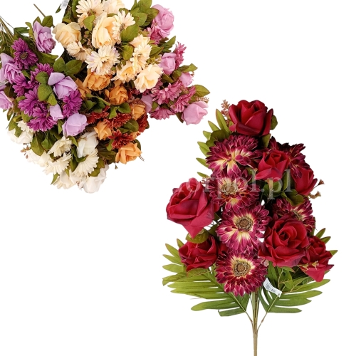 Bukiet stopniowany gerbera i róża - karton 12szt mix (KDG1580B)