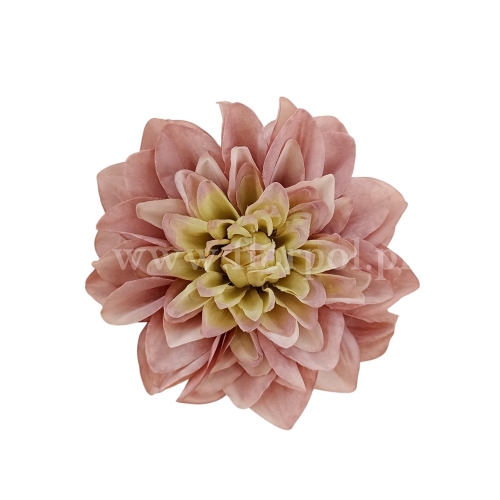 Dalia cieniowana, wyrobowa 6szt pudrowy róż/pistacja (T137-23-0612 mix2)