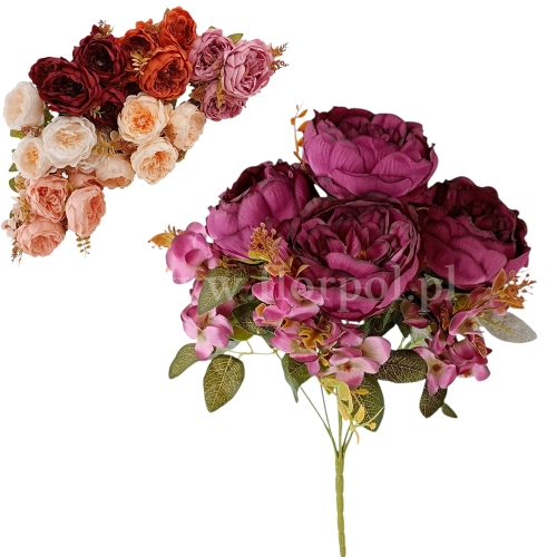 Peonia w bukiecie -  karton 16szt mix (KDGW164)