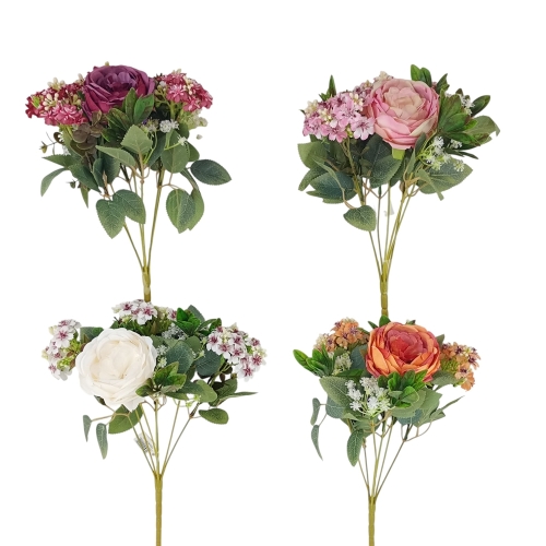 Peonia z drobnymi kwiatami, bukiet - karton 12szt mix 1 (B-0005)
