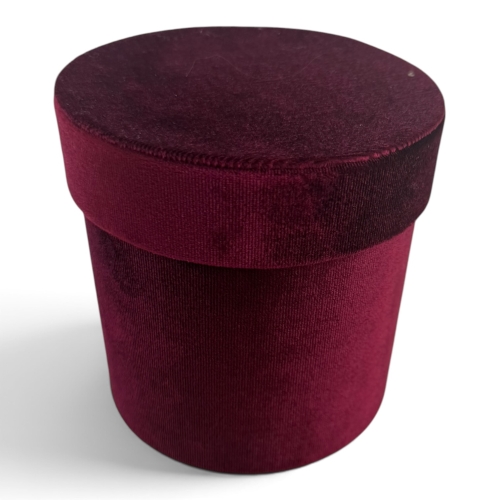 Mini flowerboxy welurowe 11 cm średnicy 6 szt bordo(H2410296)