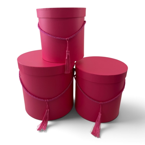 Box walec z chwostem kpl 3szt magenta (H2404312) 
