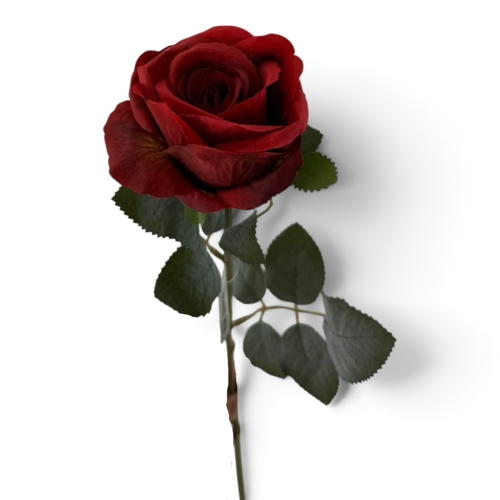 Róża sztuczna pojedyncza tzw. 3D (T137-25-2485RED)