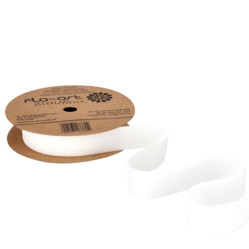 wstążka aksamitka 2,5cm 1szt biały (FX247) 