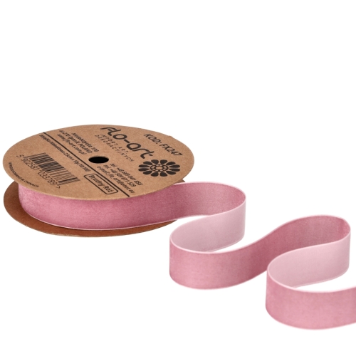 Wstążka aksamitka 2,5cm 1szt brudny róż (FX247) 